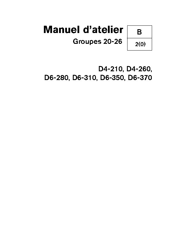 7745536 M.ATELIER D4-210,D4-260,D6-280,D6-310,D6-350,D6-370 Groupe 20-26 - (02-2006)